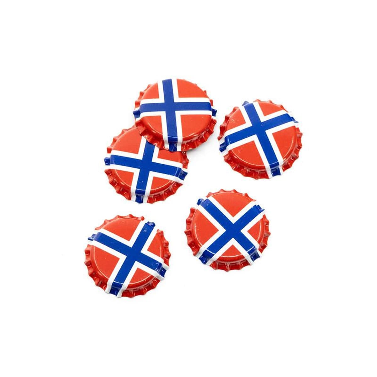 Flaskekapsler Norsk Flagg
