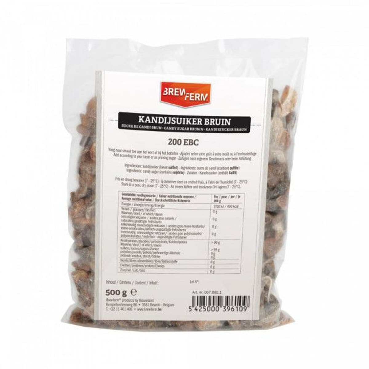 Kandis Sukker Mørkt 500gr