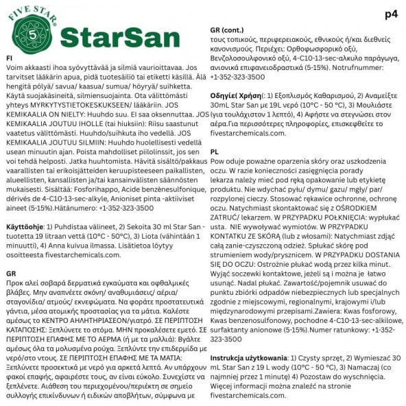 Star San HB 3.79l