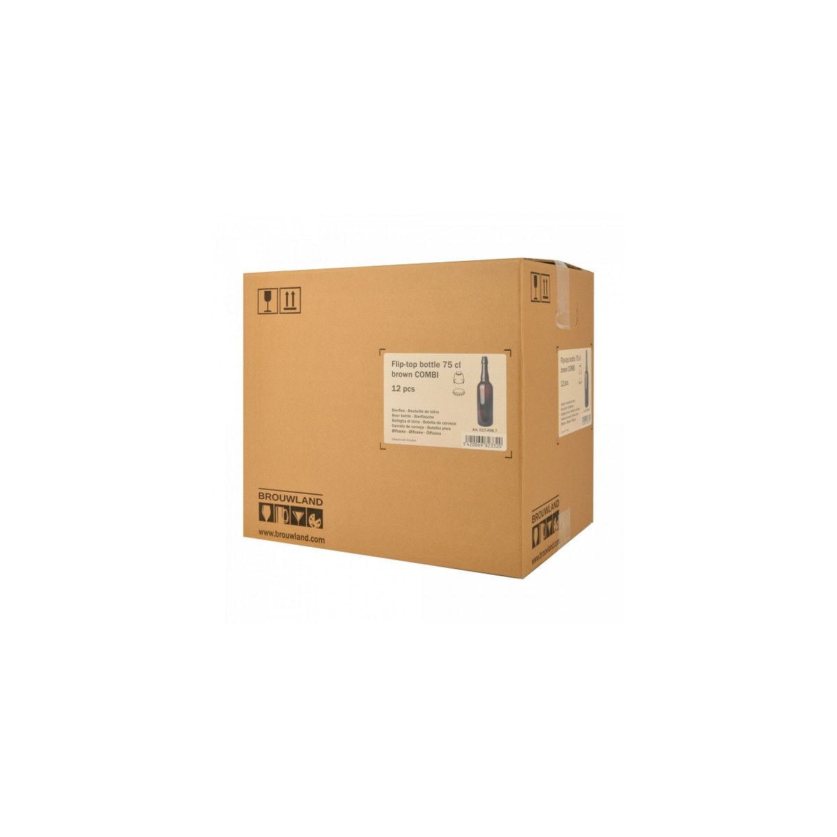 Eske med 12 750ml flasker