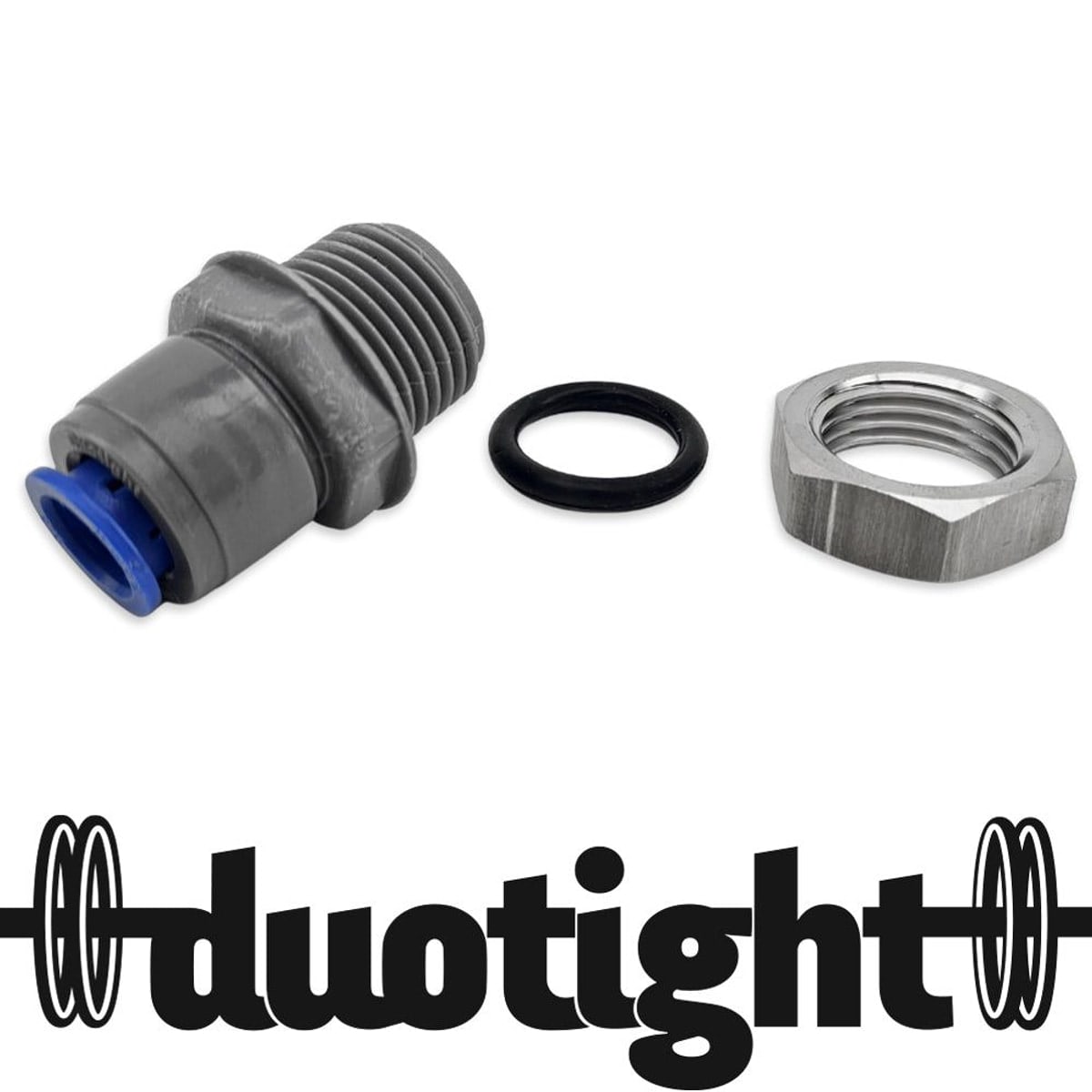 9,5mm (3/8") til 1/2" BSP med mutter