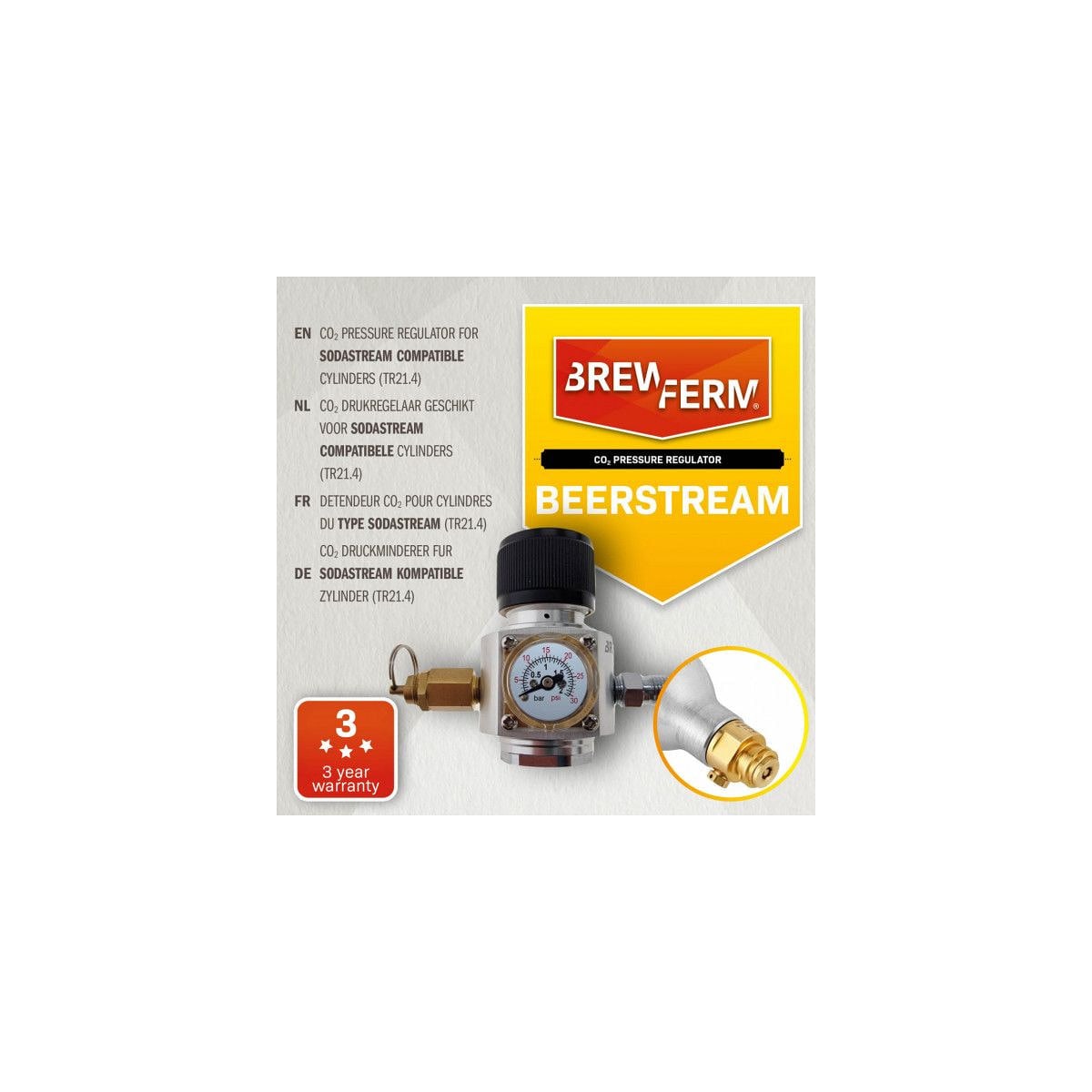 Beerstream regulator til Sodastream flaske