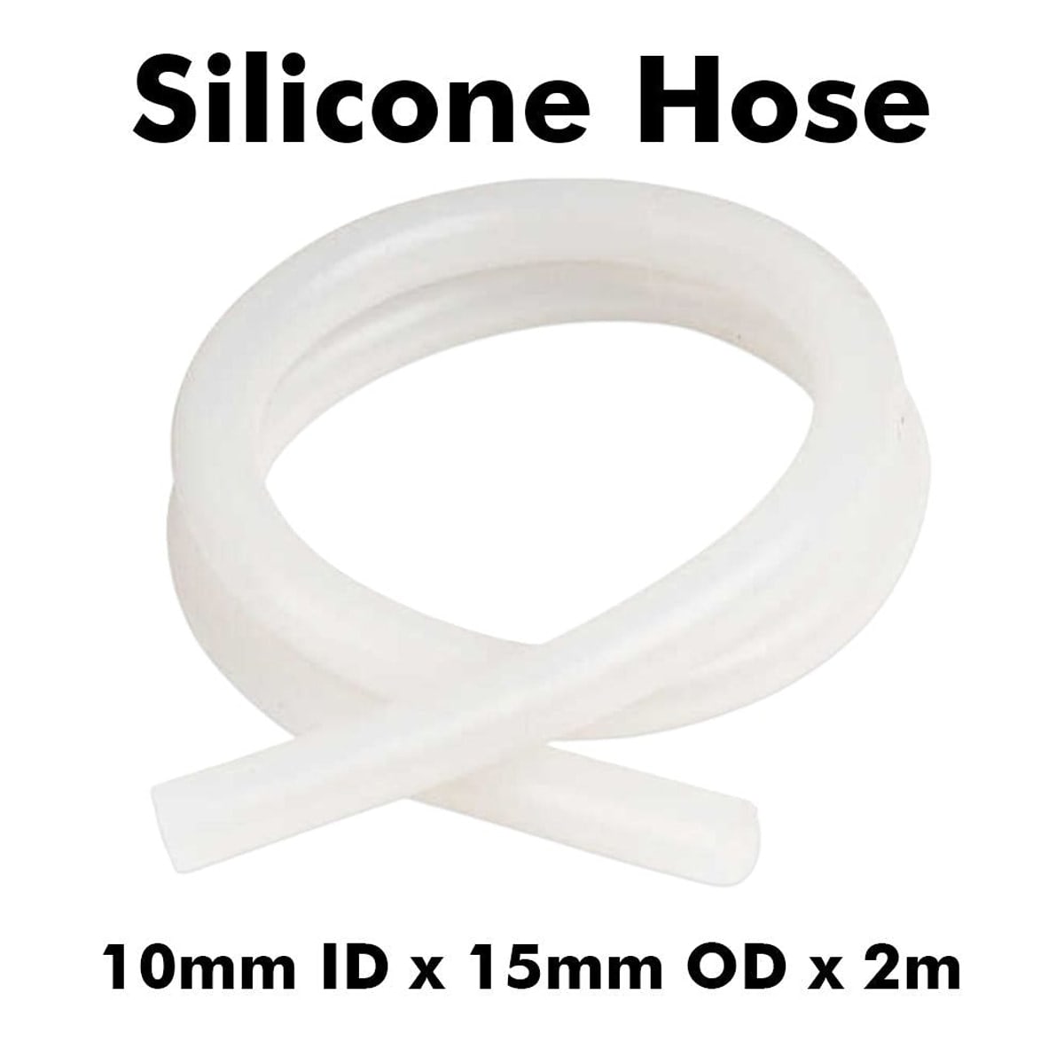 Silikon slange 10mm x 15mm 2 meter