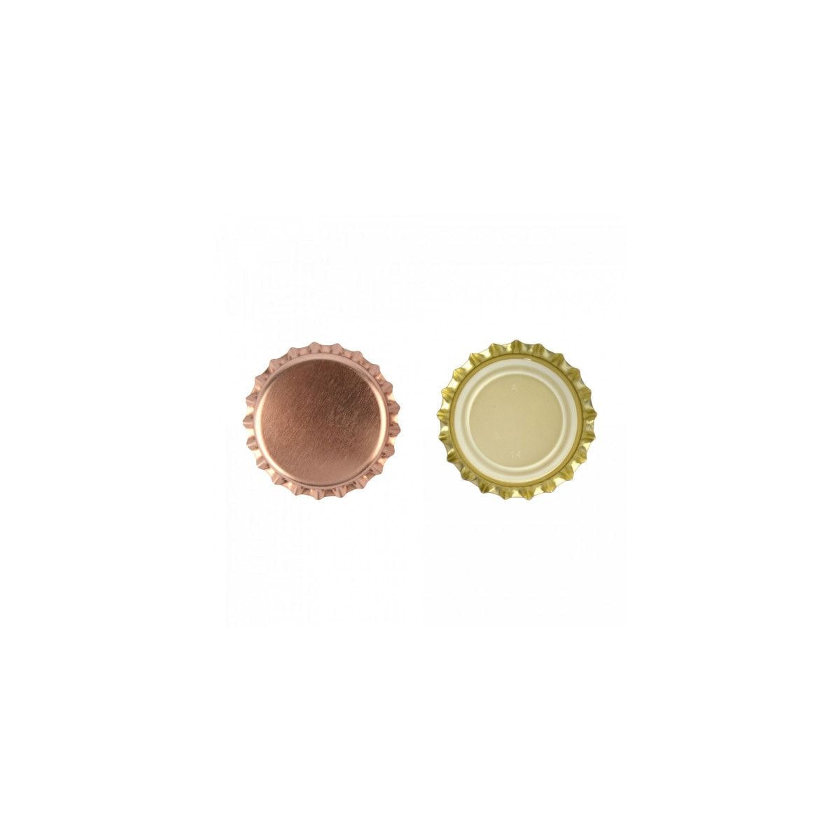 Flaskekapsler rosa metallic - 10.000stk