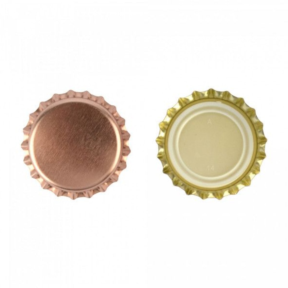 Flaskekapsler rosa metallic - 10.000stk