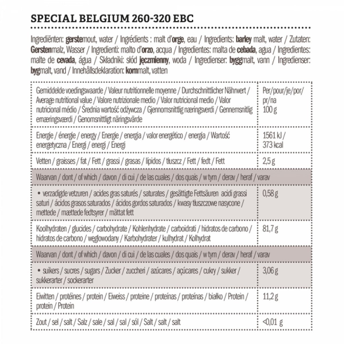 Special B malt (300 EBC)