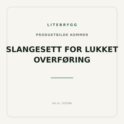 Slangesett for lukket overføring