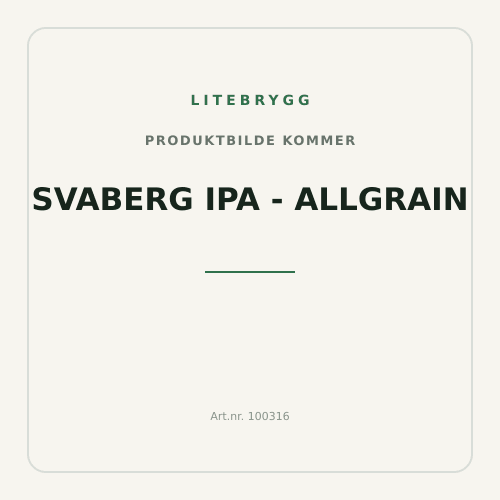 Svaberg IPA - Allgrain