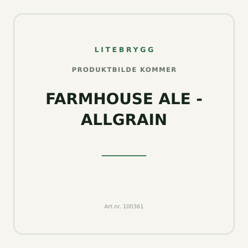 Farmhouse Ale - Allgrain