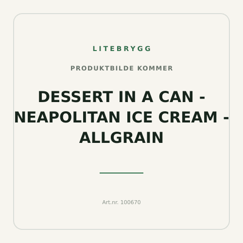 Dessert In A Can - Neapolitan Ice Cream - Allgrain