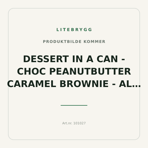 Dessert In A can - Choc Peanutbutter Caramel Brownie - Allgrain