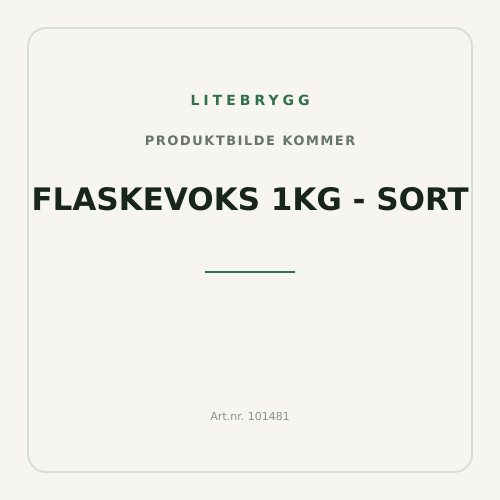 Flaskevoks 1kg - Sort