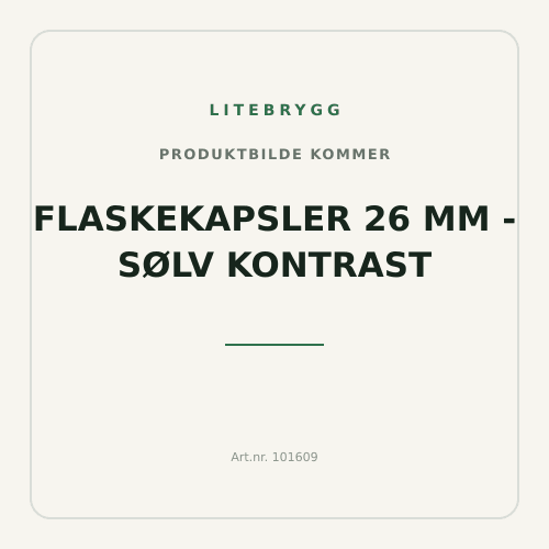 Flaskekapsler 26 mm - Sølv kontrast