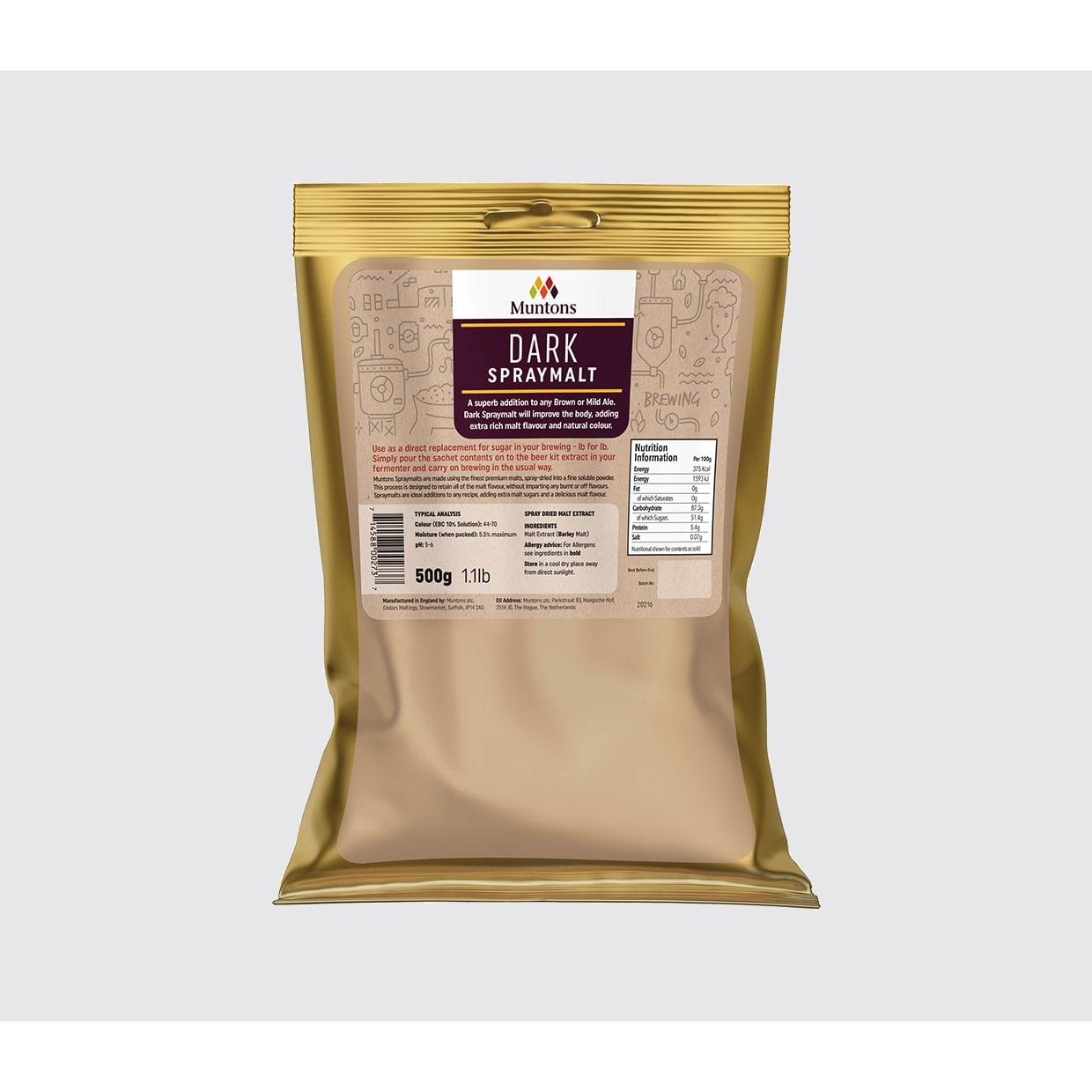 Spraymalt, mørk 500g