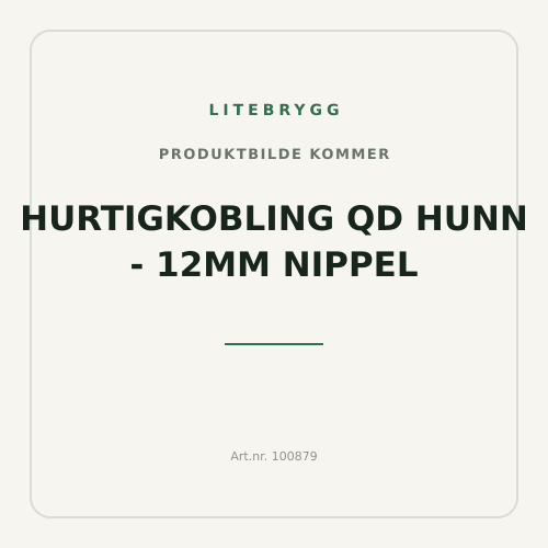 Hurtigkobling QD hunn - 12mm nippel