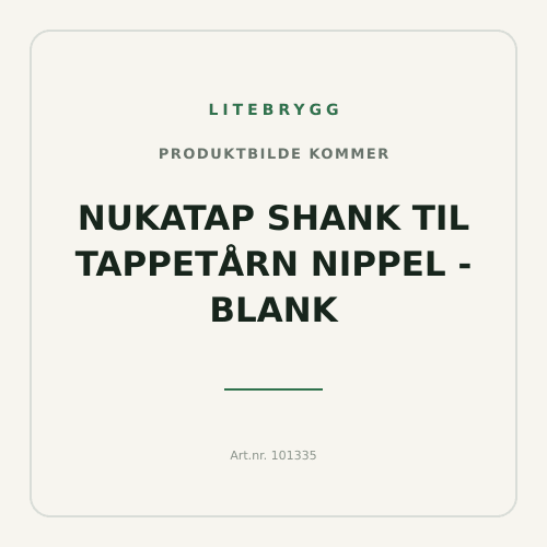 Nukatap Shank til tappetårn nippel - Blank