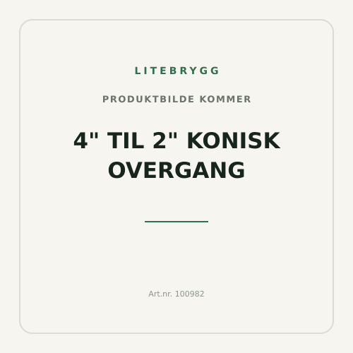 4" til 2" konisk overgang