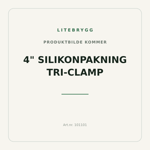 4" silikonpakning Tri-Clamp