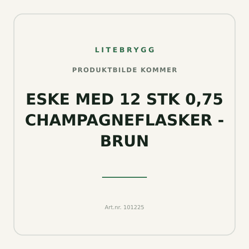 Eske med 12 stk 0,75 Champagneflasker - Brun