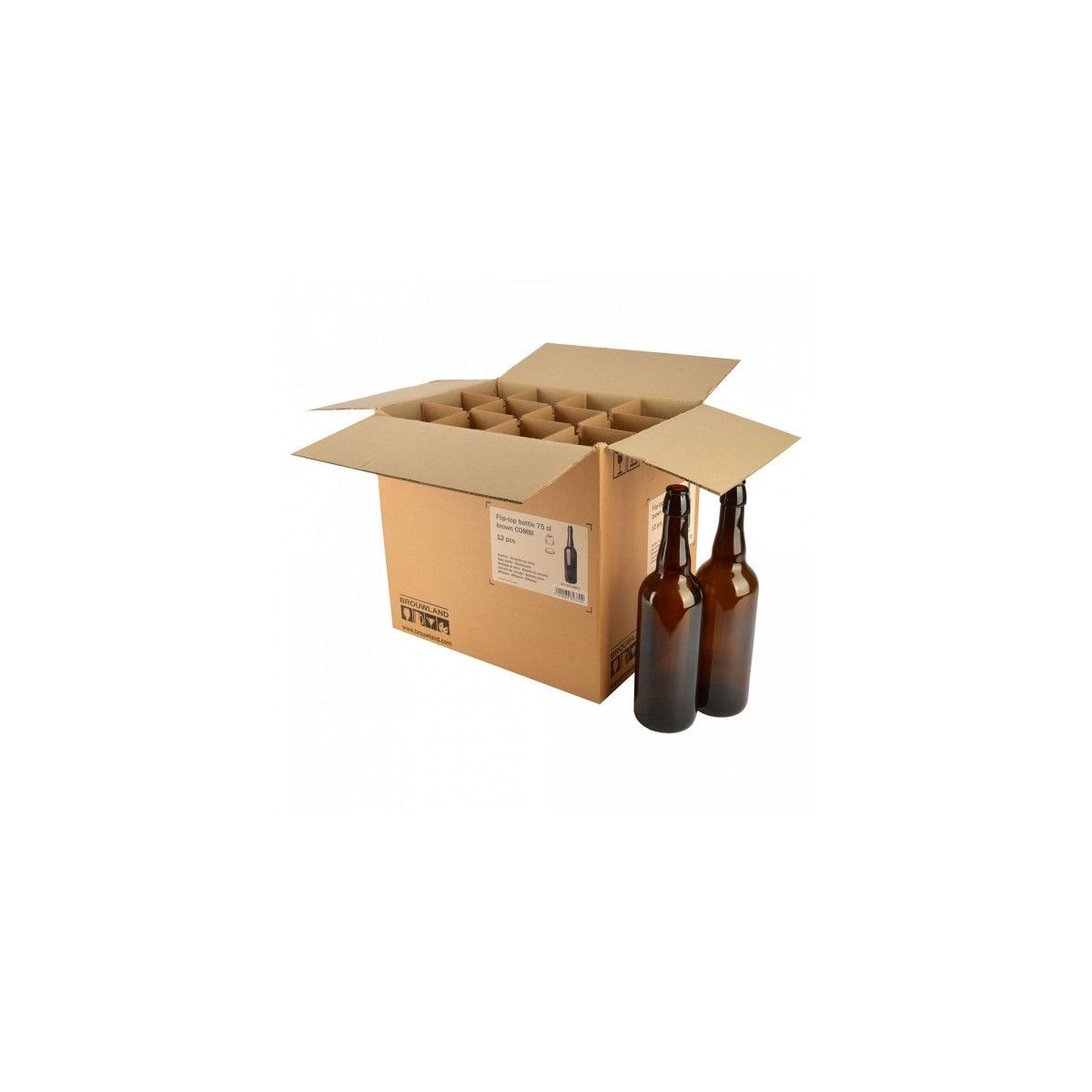 Eske med 12 750ml flasker
