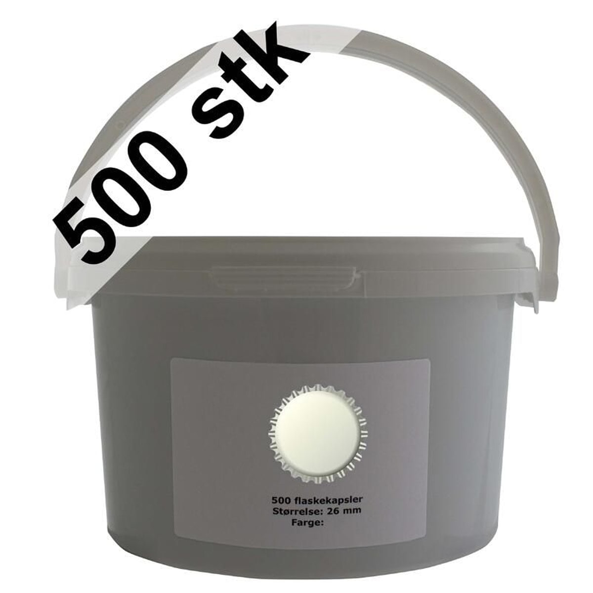 Flaskekapsler Hvit 500 stk
