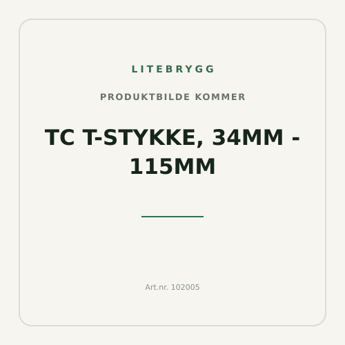 TC T-stykke, 34mm - 115mm