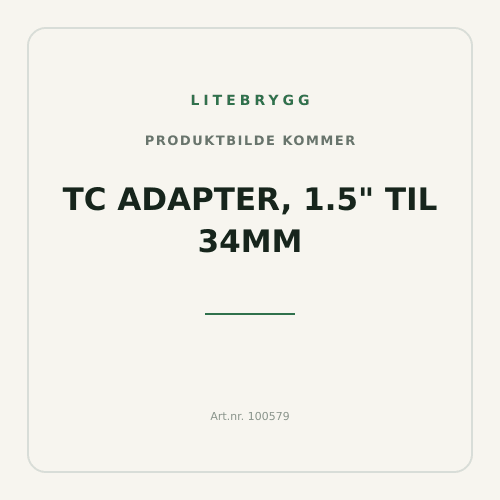 TC Adapter, 1.5" til 34mm