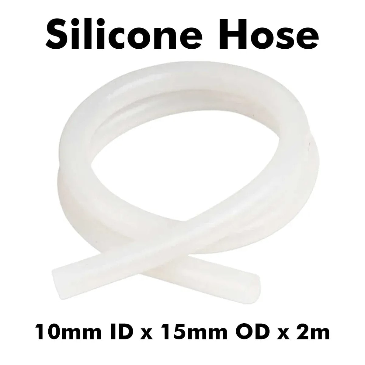 Silikon slange 10mm x 15mm 2 meter