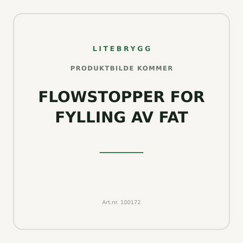 Flowstopper for fylling av fat