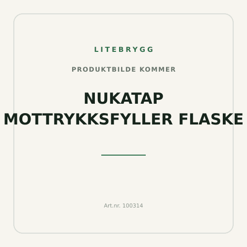 Nukatap mottrykksfyller flaske