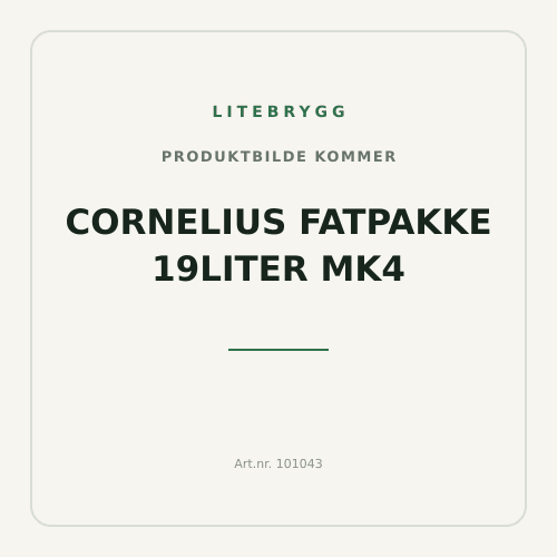 Cornelius fatpakke 19liter MK4