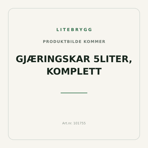 Gjæringskar 5liter, komplett