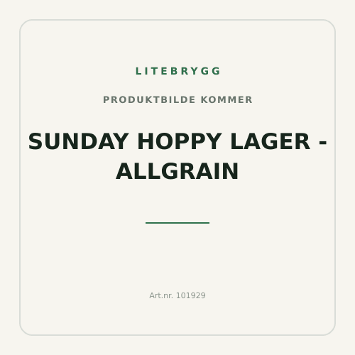 Sunday Hoppy Lager - Allgrain