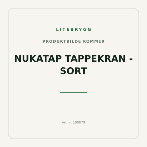 Nukatap tappekran - Sort