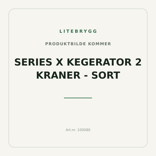 Series X Kegerator 2 kraner - Sort
