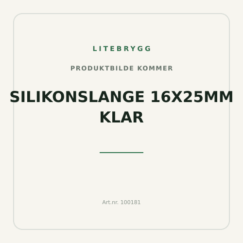 Silikonslange 16x25mm klar