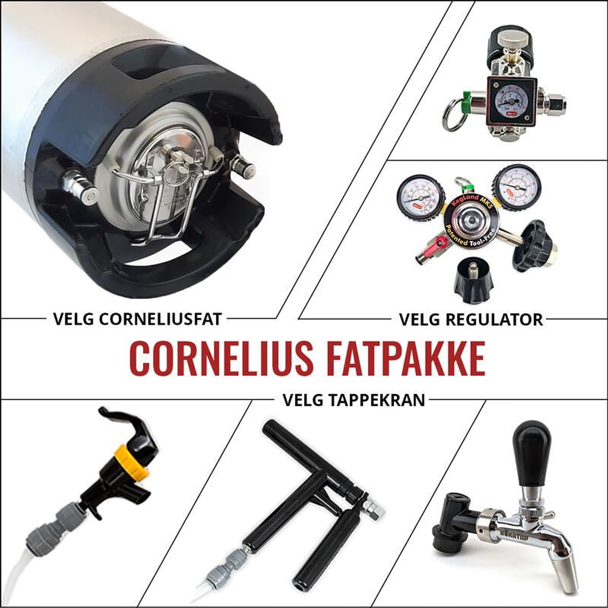 Cornelius fatpakke 19liter MK4