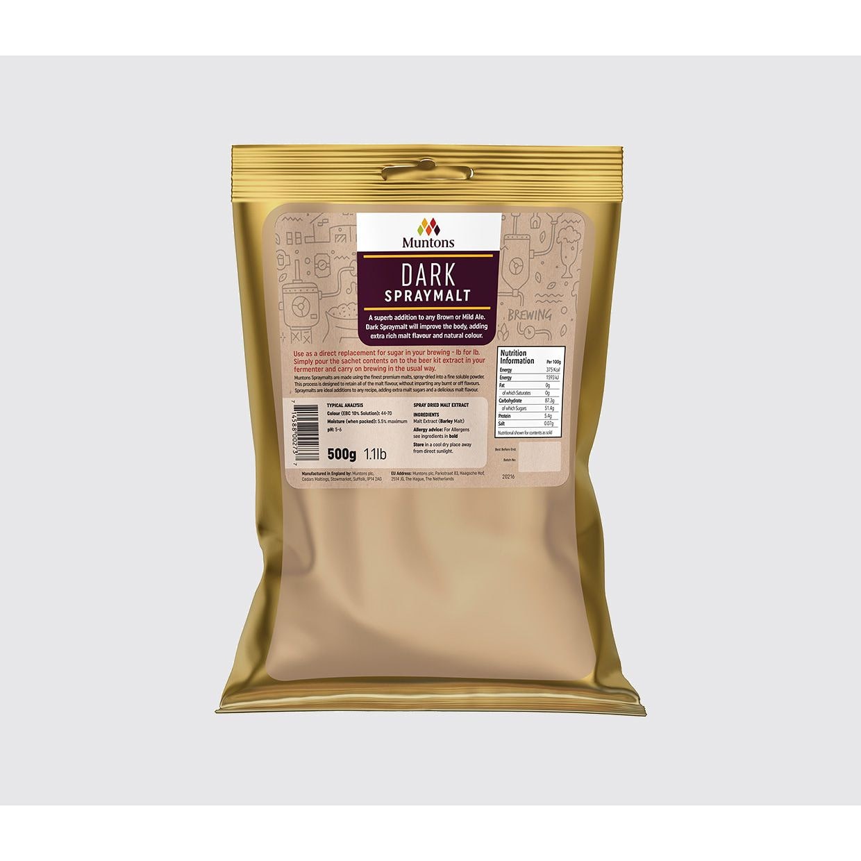 Spraymalt, mørk 500g