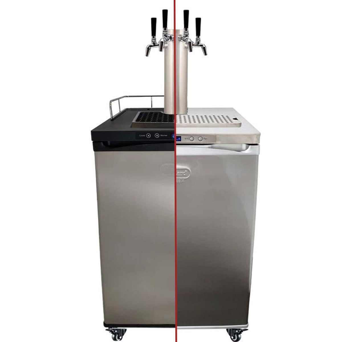 Series X Kegerator 4 kraner - Blankt tårn