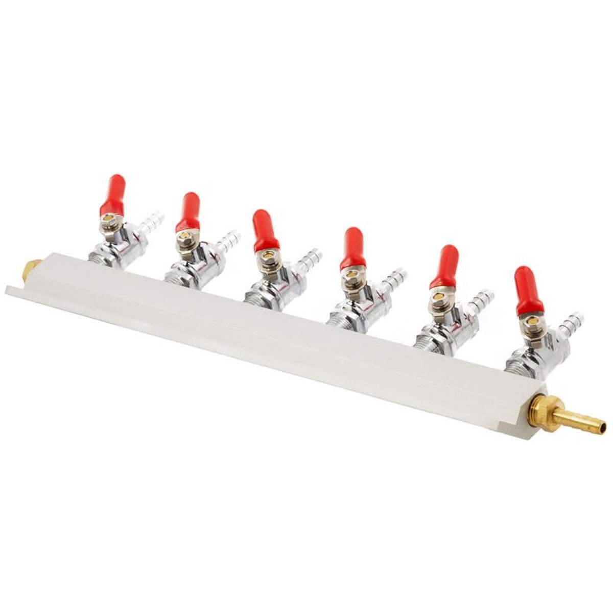 CO2 manifold med 6 uttak, 7 mm nippel