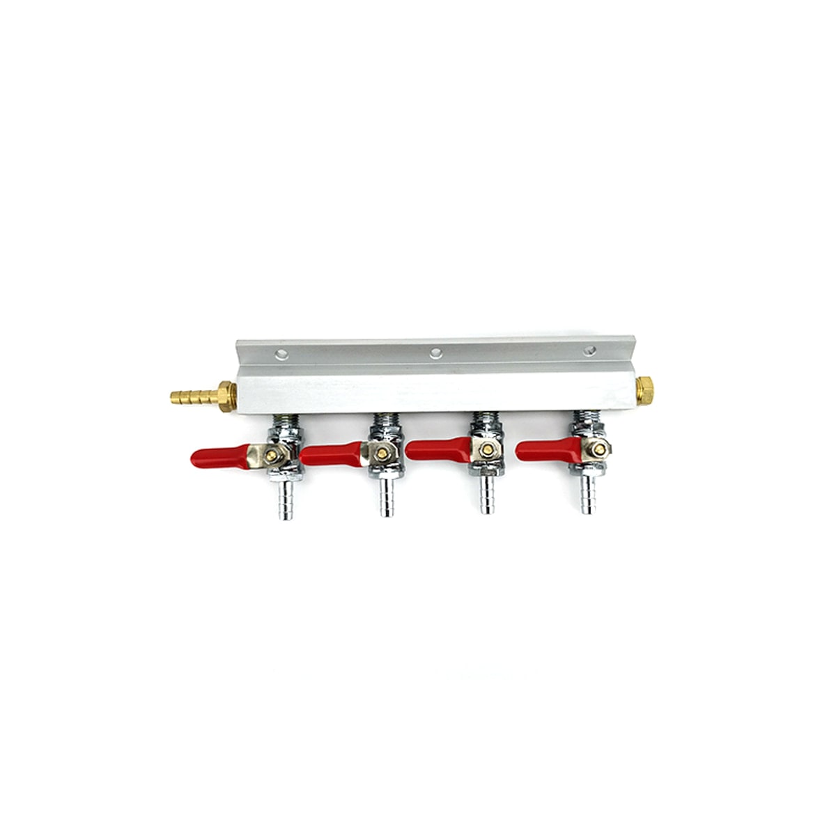 CO2 manifold med 4 uttak, 7 mm nippel